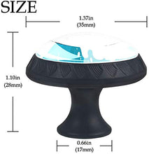 Sushi Surfer Pomelli per Porta Set di 4 Pomelli per Mobili Manopole per Cassetti Cucina Armadio Vetro