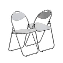 Harbour Housewares Sedia Pieghevole da Ufficio Imbottita - Bianco - 4 Pezzi