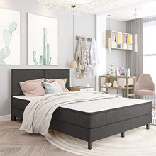 FAMIROSA Letto a Molle Grigio Scuro in Tessuto 160x200 cm-4709