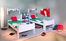 Inter Link Letto Castello in Pino Massiccio Verniciato, Bianco