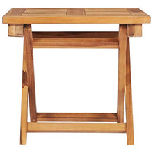 vidaXL Lettini Prendisole 2 pz con Tavolo in Legno Massello di Teak