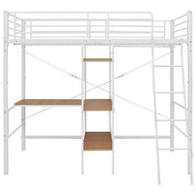 BIGTO - Struttura per letto a castello con struttura in metallo, per camera da letto, 90 x 200 cm, colore: Bianco