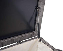 Mendler Baule Contenitore da Esterno HWC-D88 polyrattan ~ Premium 170l Grigio