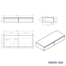 Composizione di mobili Vision 1200 bianco opaco - Senza specchio, Senza lavabo