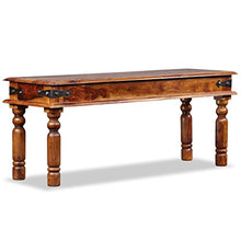 vidaXL Panca in Legno Massello di Sheesham 110x35x45 cm Arredo Casa Panchina