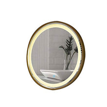 FGDSA Specchio da Bagno, Specchio da Trucco Rotondo in Stile Hollywoodiano, con Specchietto Illuminato da Parete con Luce Bianca (Colore: Oro, Dimensioni: 80 Cm)