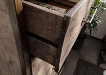 MASSIVMOEBEL24.DE Heavy Industry #217 Cassettiera in Legno di Mango e Ferro - Laccato Marrone - 81x46x122