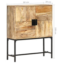 vidaXL - Highboard 80 x 30 x 100 cm Massivholz Mango