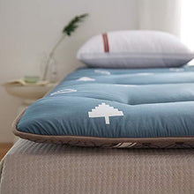 Piano Materasso futon Tatami stuoia del Pavimento di Sonno Portatile Pad Pieghevole Rotolo (Colore : Blu, Dimensione : 90x200cm)