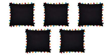 Pirate Black Cushion Cover with Colorful Tassels (5 PCS 24 x 24â)