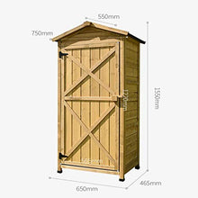 WMQ Capanno da Giardino, capanno da Giardino in Abete Cinese, armadietto da Giardino Impermeabile per Attrezzi da Giardino con Porta con Serratura