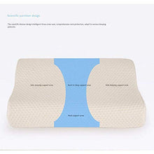 Cuscino di Memoria, Rimbalzo Memoria dello Spazio Cuscino Cotone Cuscino di Salute Tipo B Onda Collo Sonno Lento (50 * 30 * 10/7 Centimetri)