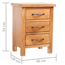 vidaXL Comodini 2 pz 40x30x54 cm in Legno Massello di Rovere
