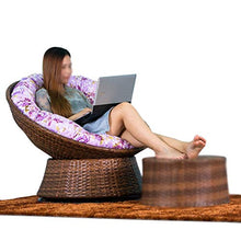 MXZBHLettino da Giardino in Rattan con Divano Pigro Casual, Adatto per Divano da Giardino con Balcone