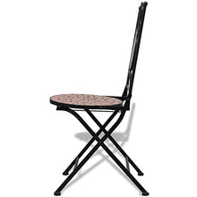 FAMIROSA Set da Bistrot 3 pz in Piastrelle di Ceramica Terracotta