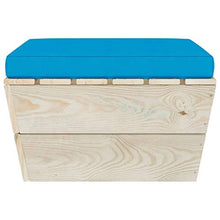 vidaXL Ottomana da Giardino su Pallet con Cuscino in Legno di Abete