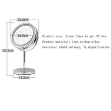 Specchio per Il Trucco, specchi per Il Bagno con luci Specchio per Il Trucco bifacciale Illuminato a LED con ingrandimento Normale 7X 2 a 360 °