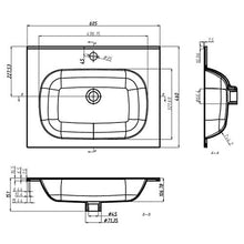 vidaXL Lavabo da Incasso 605x460x105 mm in SMC Bianco