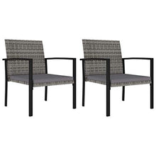 SKM Set da Pranzo da Giardino 3 pz in Polyrattan Grigio (22.5kg)