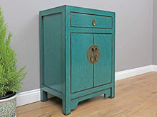 Yajutang credenza cassettiera cinese 1 cassetto 2 ante turchese