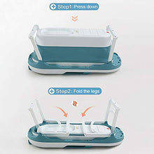 JFIOSD Vasca da Bagno Portatile Animale,Baby Vasca Pieghevole Custodia,Vasche da Bagno Freestanding Semplice Spa,Blu