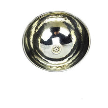 Lavabo marocchino in metal blanc martellato a mano cm 32