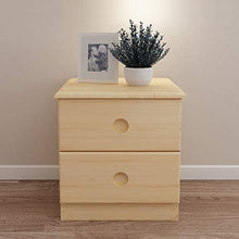 Comodino in Legno Comodino Piccola Camera Letto Tavolino Mobili Stoccaggio con 2 Cassetti Montaggio Facile
