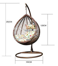 DFGH Swing Chair - Poltrona Sospesa per Lounge - Sedia A Dondolo Sospesa in Rattan per Interno E Esterno