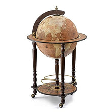 Zoffoli - Mappamondo Bar Da Terra Da Vinci Rust, Porta Liquori, Legno, 55 × 55 × h 93 cm