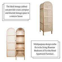 HXXXIN Armadio per Camera da Letto Hotel Armadio Creativo in Rattan Armadio Creativo con Porta Singola Credenza Decorativa Semplice E Pratico,Nero
