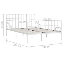 SKM Giroletto con Doghe Bianco in Metallo 140x200 cm (23.6kg)