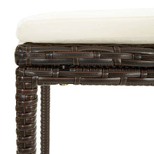 vidaXL Set da Bar da Giardino 5 pz con Cuscini in Polyrattan Marrone