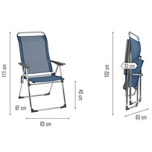 Lafuma Mobilier LFM2772 Sedia Pieghevole, Blu, 62.5x67x111 cm