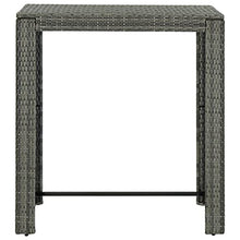 vidaXL Set da Bar da Giardino 7 pz con Cuscini in Polyrattan Grigio
