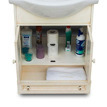 Shop Chic Arredo bagno base e lavabo 75cm in finitura avorio decapè