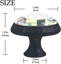 Retro Mid-Century Pomelli per Porta Set di 4 Pomelli per Mobili Manopole per Cassetti Cucina Armadio Vetro