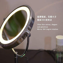 Specchio per Il Trucco Davvero Buono 3 X Ingrandimento 8 Specchio per Il Trucco Bifacciale Freestanding Lente d'Ingrandimento Illuminato A LED Professionale per Comò da Bagno