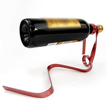 LIOOBO - Portabottiglie sospeso per Bottiglie di Vino Magico (Rosso)