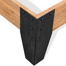 FAMIROSA Struttura Letto in Legno Massello di Acacia e Acciaio 140x200 cm