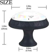 Nuvola rosa blu dell'arcobaleno del fumetto piovosa Pomelli per Porta Set di 4 Pomelli per Mobili Manopole per Cassetti Cucina Armadio Vetro