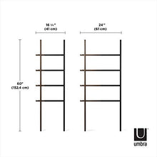 Umbra HUB Scala Nera/Noce, Legno, Nero, 152.00x41.00x3.80 cm
