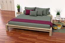 ABC MEUBLES - Letto Matrimoniale King Size 200x200 cm Legno - KING200 - Legno Grezzo, 200x200