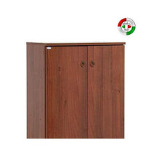 WEBMARKETPOINT Armadio scarpiera Noce Antico in legno nobilitato 2 ante-4 ripiani 130x71x38