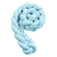 WPCASE Treccia paracolpi paracolpi Treccia Cuscino a Nodo Lancia Cuscino Cuscino attorcigliato Cuscino Decorativo per Divano Cuscino anticollisione 2m,Blue
