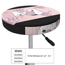 Snoopy - Coprisgabello rotondo per sedia da bar, lavabile, elastico, per sgabelli rotondi da 35,6 cm