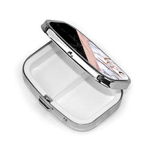 Scatola quadrata per pillole medicinali in oro rosa finto marmo con amore moda pillola organizer da viaggio pillole dispenser per vitamine integratori