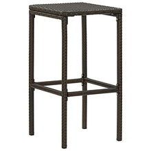 vidaXL Sgabelli da Bar con Cuscini 3 pz Neri in Polyrattan
