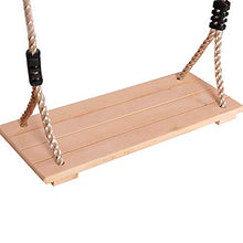 Buyfunny01 - Altalena in legno con forte corda regolabile, per adulti e bambini, per interni ed esterni