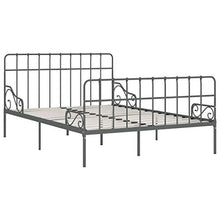SKM Giroletto con Doghe Grigio in Metallo 120x200 cm