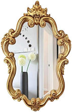 HFFFHA Specchio da Bagno Specchio da Bagno Americano retrò - Specchio Moderno Europeo - Specchio da Bagno sospeso - Cornice in PU Impermeabile